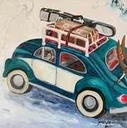 The Old Volkswagon and Wooden Skis