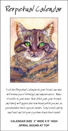 Perpetual Cat Calendar- order by email