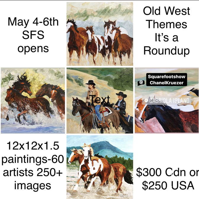 Painting for the Old West Square Foot Show